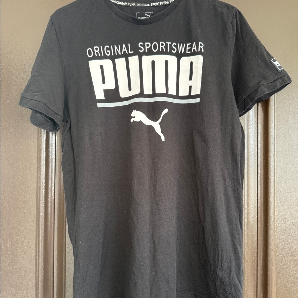 Puma Black Short Sleeve Tee Classic Sportswear